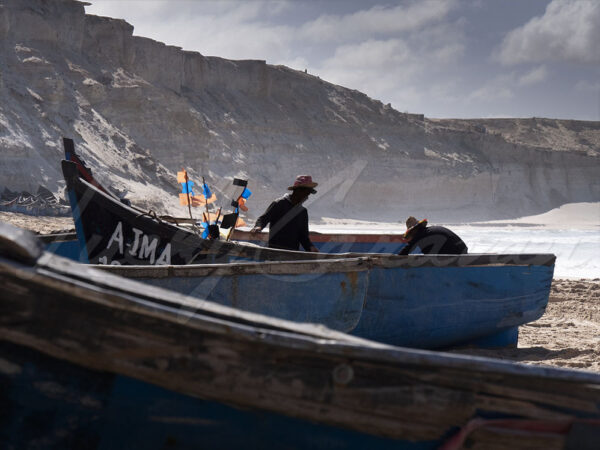 Fishermen on Aarich beach, Morocco