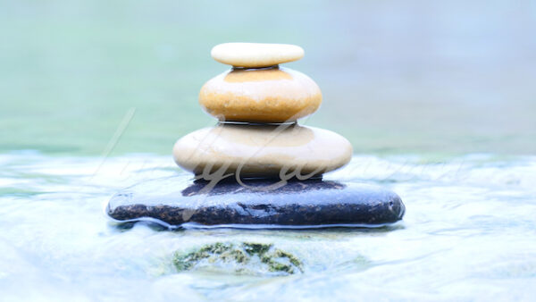 Pebbles in  a stream