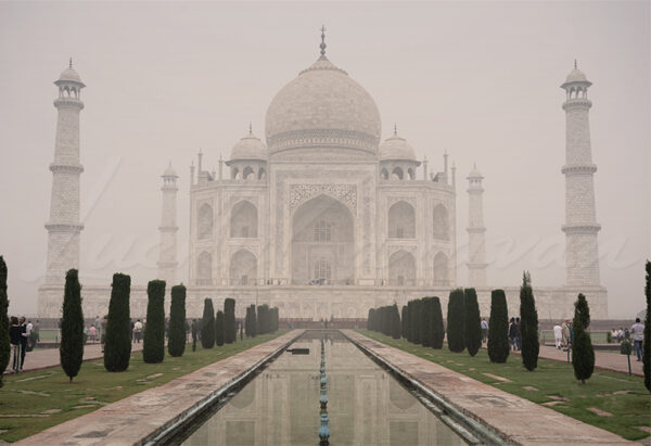 The Taj Mahal in the mist.