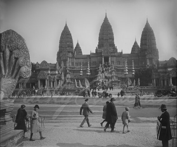 The facade of the Angkor Wat temple, recreated at the Exposition Coloniale in Paris in 1931