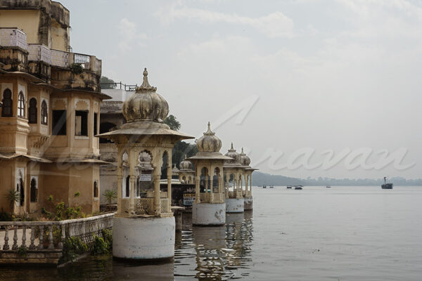 Gangaur Ghat situated on Lake Pichola in Udaipur, India.