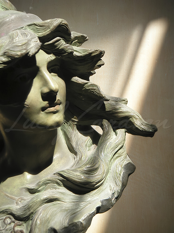 Terracotta sculpture of the Germanic prophetess Velléda by A.Foretay.