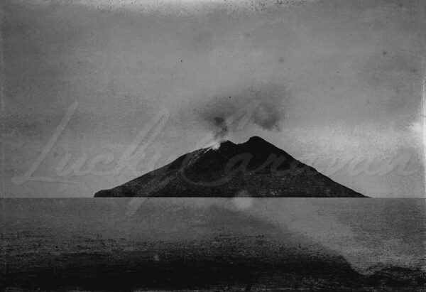 Eruption of the Stromboli in 1919, Aeolian Islands, Lipari, Italy.