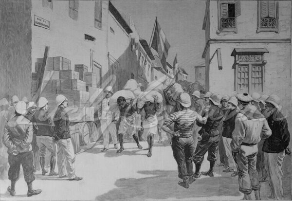 The Madagascar Expedition, 1895 - Arrival of French mail