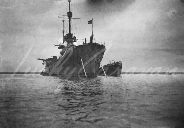 Italian Battleship Roma in the port of Odessa at the end of World War I, 1918-1919