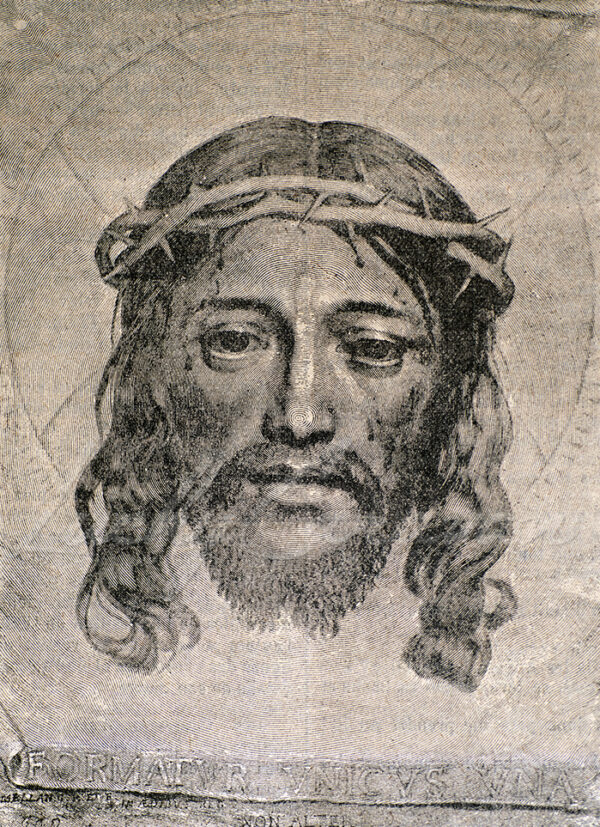 The Holy Face, by engraver Mellan (17th century)