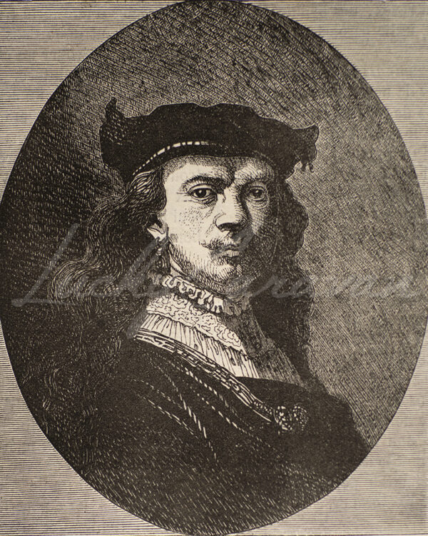 REMBRANDT, self-portrait, engraved