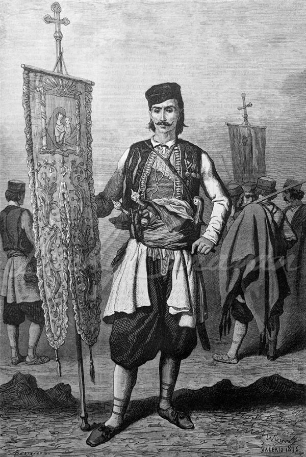 A Montenegrin in battle dress, circa 1860