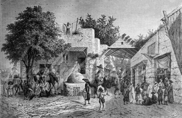 A bazaar in Tunis, circa 1860