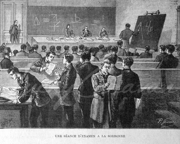Mathematics exam day at the Sorbonne, mid-19th century
