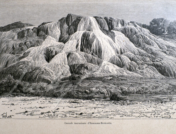 Hammam-Meskoutin encrusting waterfall