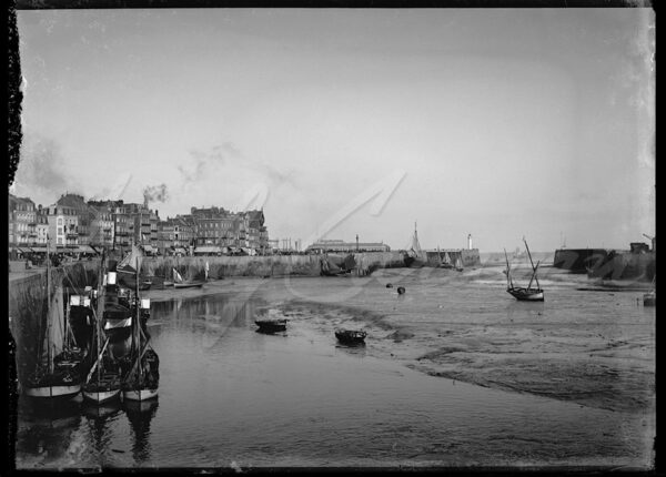 Le Tréport, Normandy, France. View of the harbour around 1900