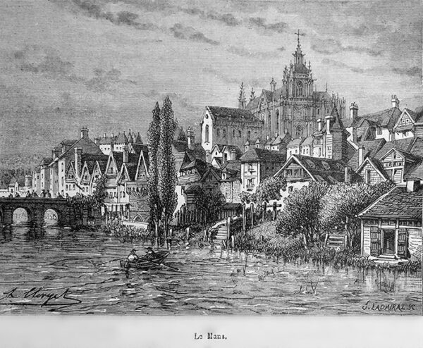 View of the city of Le Mans, late 18th century