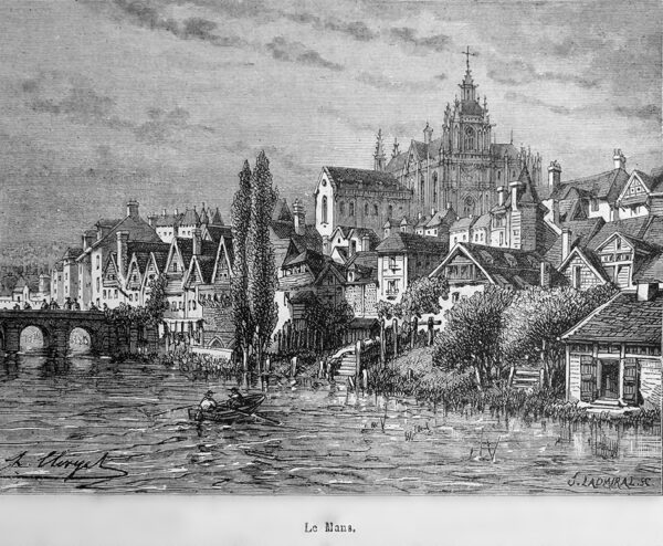 View of the city of Le Mans, late 18th century