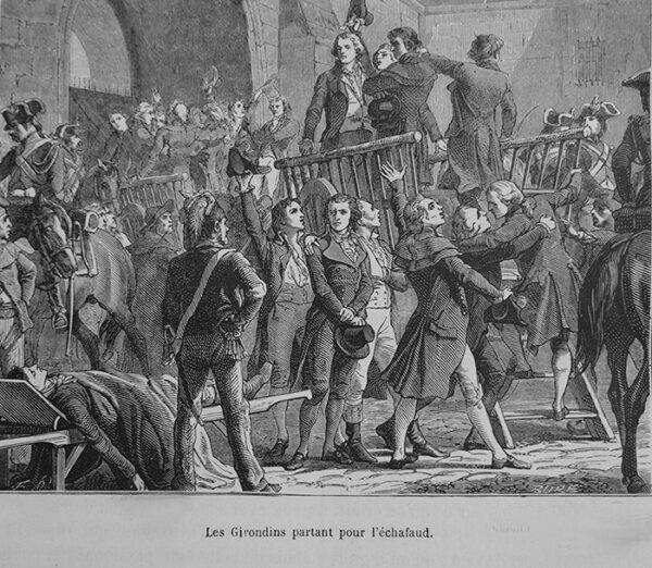 Girondins on their way to the scaffold during the Reign of Terror