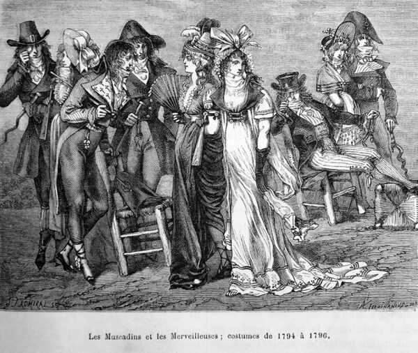 Muscadins and Merveilleuses during the French Revolution
