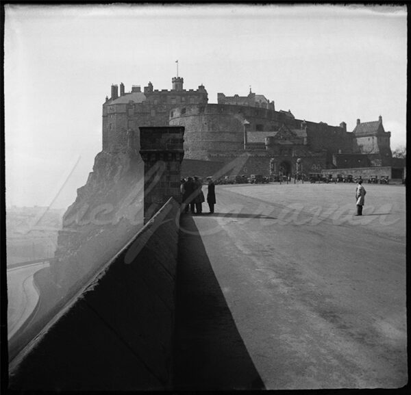 Edinburgh Castle, a 12th-century fortified castle in Edinburgh, Scotland, United Kingdom, parts of which have been converted into a museum and listed as a historic monument. 1930s.