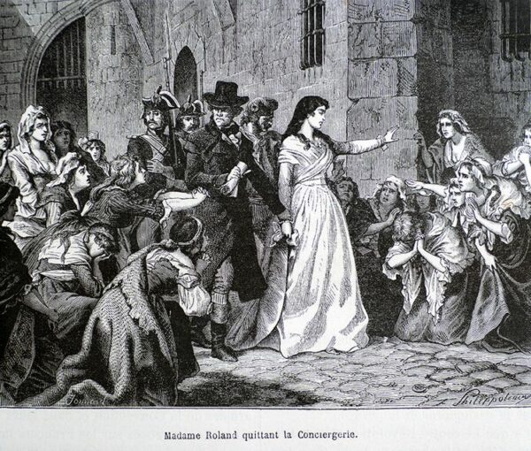 Madame Roland’s departure for the scaffold in November 1793, during the Reign of Terror
