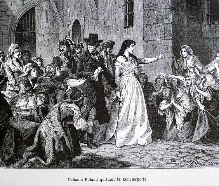 Madame Roland’s departure for the scaffold in November 1793, during the Reign of Terror