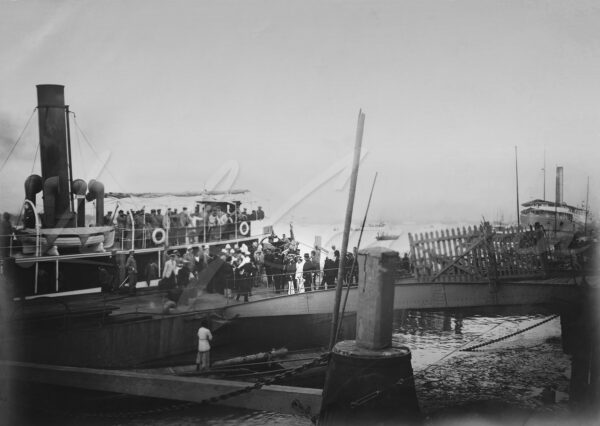 Boxer Rebellion. German troops landing on the Huangpu River in Shanghai, China, in 1900.